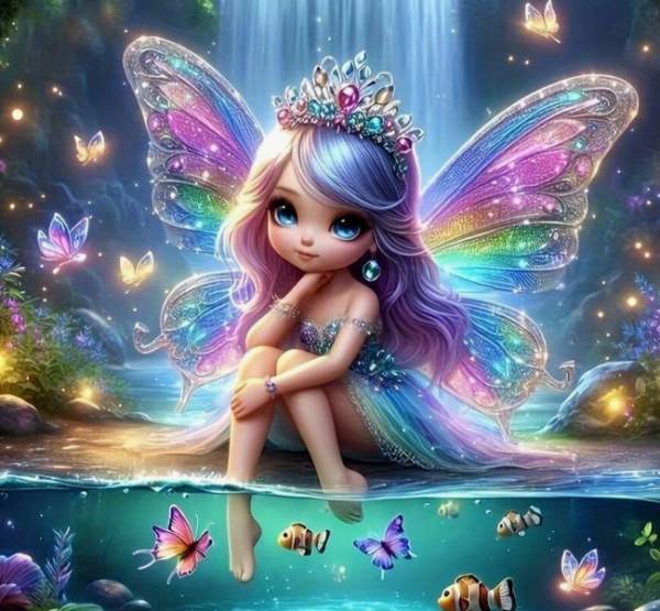 Diamond Painting Schmetterling Fee